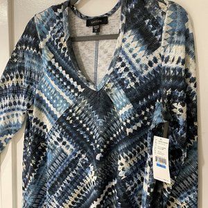 NEW Womens KAREN KANE, XL, BLUE, long sides